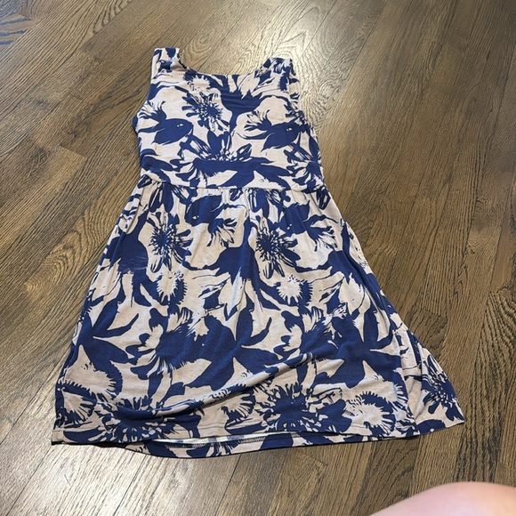 Blue and Tan Short Dress Size Small - Picture 5 of 6